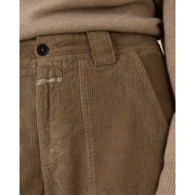 Closed Ribcord Broek Beige