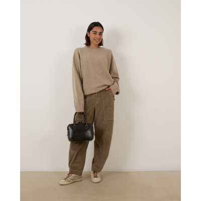 Closed Ribcord Broek Beige
