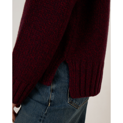 Closed Pure Wool Roll Neck Pullover Bordeaux