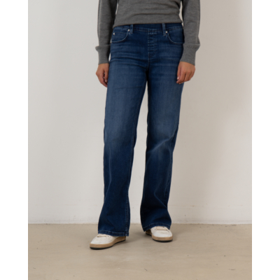 Cambio Tess wide leg jeans met donkerblauwe wassing
