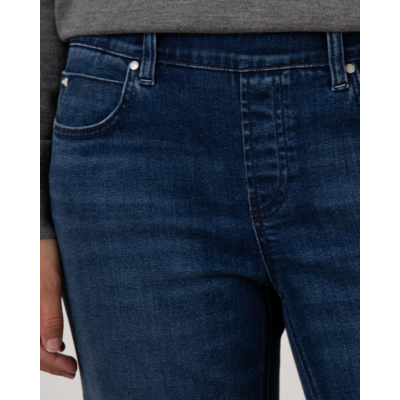 Cambio Tess wide leg jeans met donkerblauwe wassing
