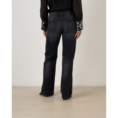 Cambio Tess wide leg jeans in grijze wasssing