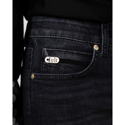 Cambio Tess wide leg jeans in grijze wasssing