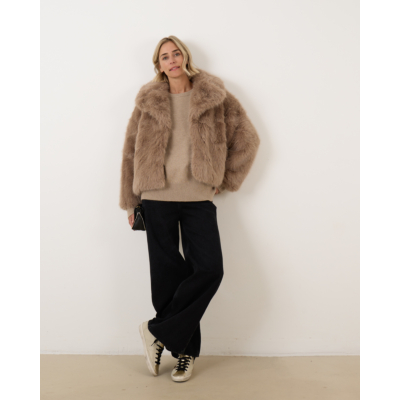 Novi Fur Jack Taupe