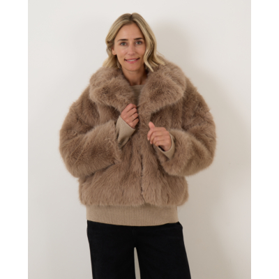 Novi Fur Jack Taupe