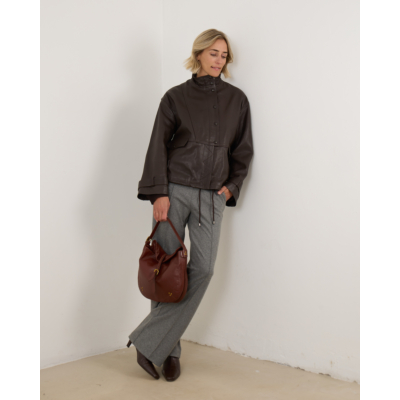 Enes jack leer/suede dames brown
