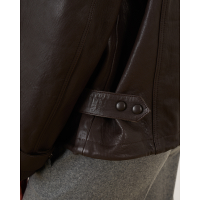Enes jack leer/suede dames brown