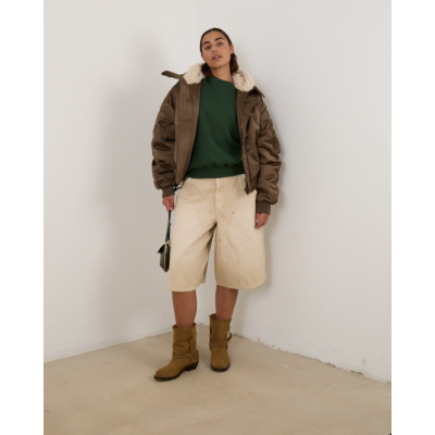 6397 Double Knee Shorts Tea Stain