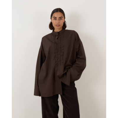 6397 Minimalist Tuxedo Shirt Mink
