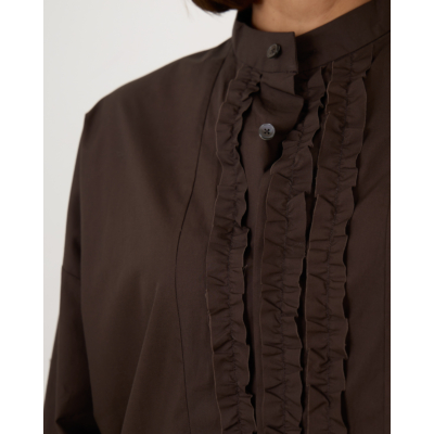 6397 Minimalist Tuxedo Shirt Mink