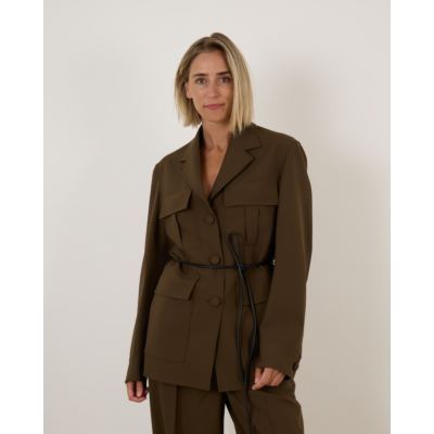 Róhe safari blazer Kaki groen