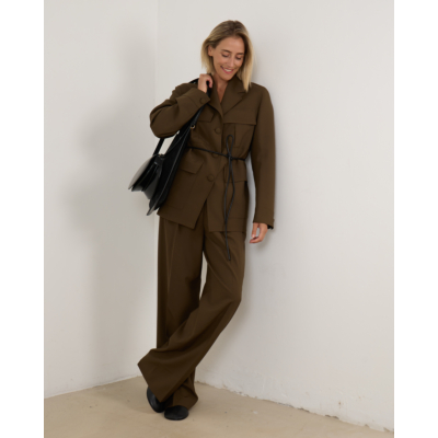Róhe safari blazer Kaki groen