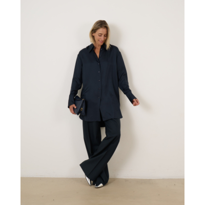 Róhe Oversized Silk Shirt Storm