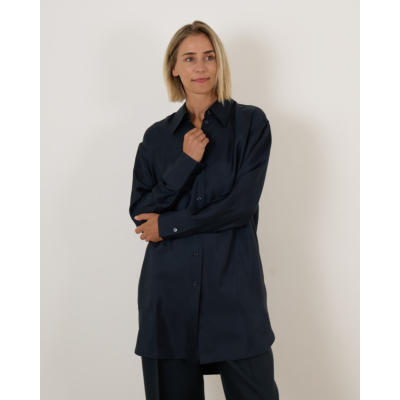Róhe Oversized Silk Shirt Storm