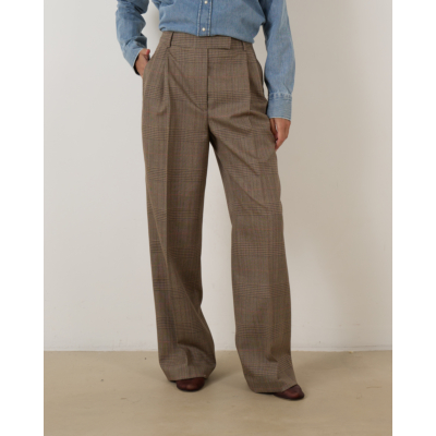 Róhe Mid-waist Tailored Trousers Prince of Wales
