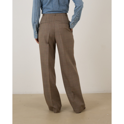 Róhe Mid-waist Tailored Trousers Prince of Wales