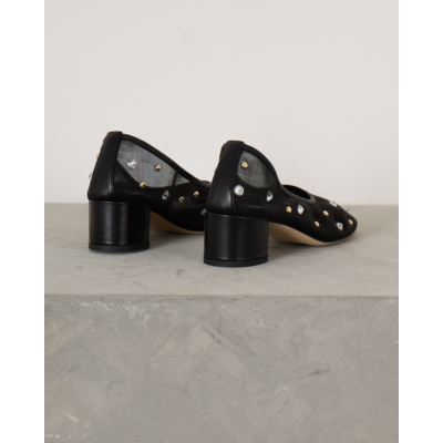Dear Frances Balla Pump Black Crystals Studs