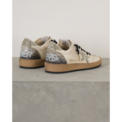 Golden Goose Ball Star Glitter Sneaker White Seepearl