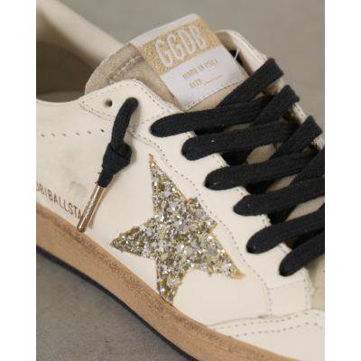 Golden Goose Ball Star Glitter Sneaker White Seepearl