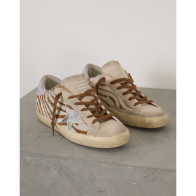Golden Goose Super Star Sneakers Zebra White Brow