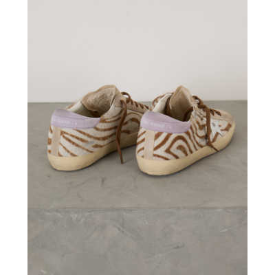 Golden Goose Super Star Sneakers Zebra White Brow