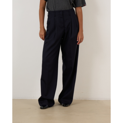 Golden Goose Tailored Trousers Pinstripe Dark Navy