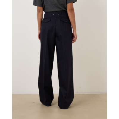Golden Goose Tailored Trousers Pinstripe Dark Navy