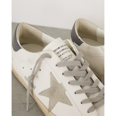 Golden Goose Super Star Sneakers Wit Grijs