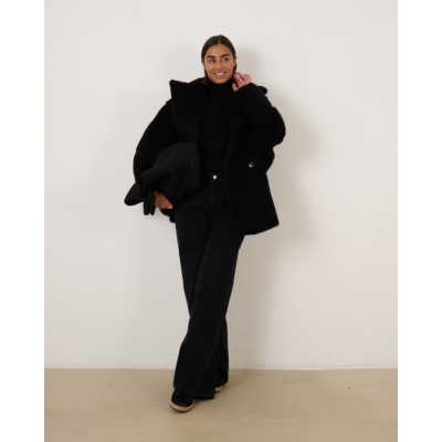 Max Mara Main Olga Teddy Coat Black