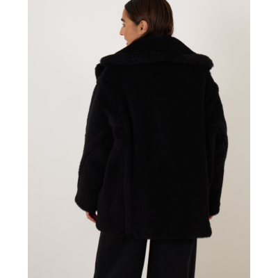 Max Mara Main Olga Teddy Coat Black