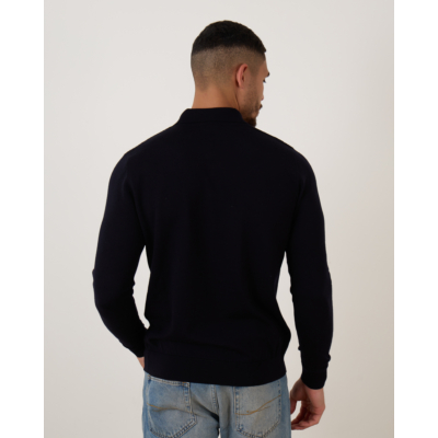 Rijp Ian Polo Knit Pullover Navy