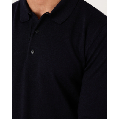Rijp Ian Polo Knit Pullover Navy