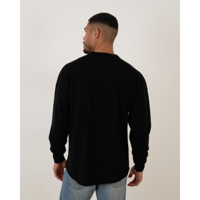 Rijp James Oversized Knit Pullover Black