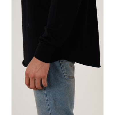 Rijp James Oversized Knit Pullover Black