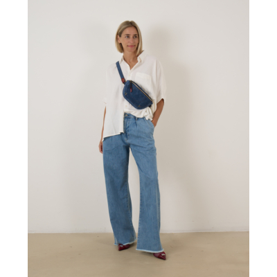Denimist Boxy Cuffed Shirt White
