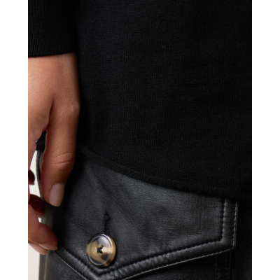 Rijp James Oversized Knit Pullover Black