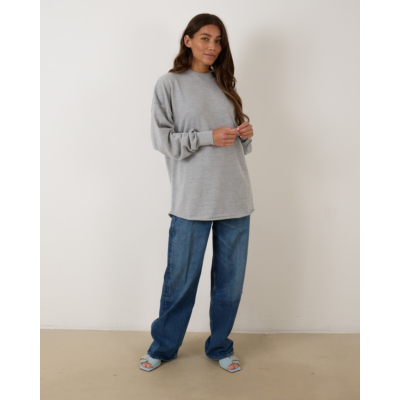 Rijp James Oversized Knit Pullover Grey