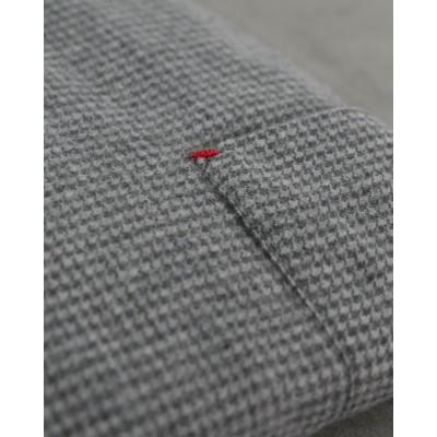 Kiton Zacht Overshirt Geruit Grijs