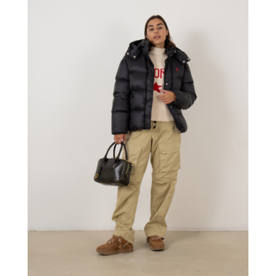 Ralph Lauren Gewatteerd donsjack zwart