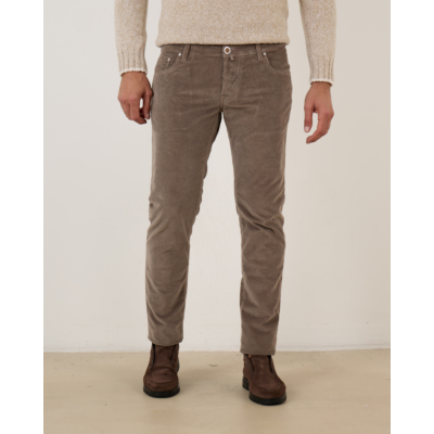 Jacob Cohën Nick Slim Rib Pantalon Elephant Grey