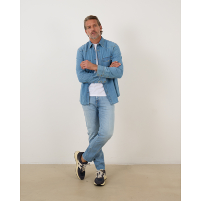 Jacob Cohën Casual Denim Shirt Blauw