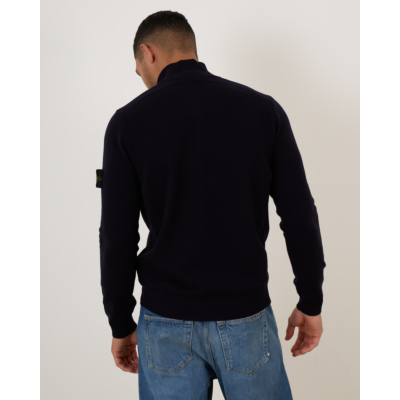 Stone Island Knit Half-Button Jumper 5100002 Navy Blue