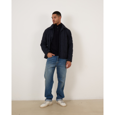 Stone Island Knit Half-Button Jumper 5100002 Navy Blue