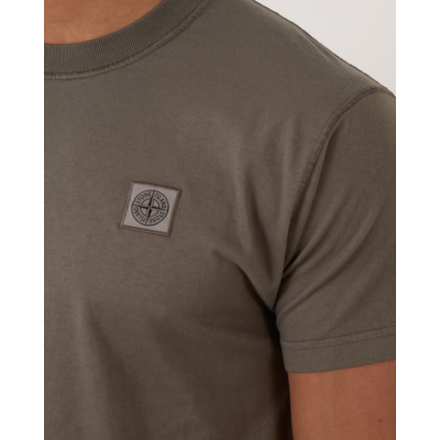 Stone Island Logo T-shirt Cemento
