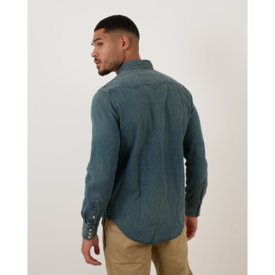 RRL Slim Fit Denim Western Overhemd
