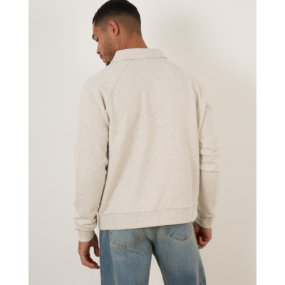 Flâneur Raglan Half Zip Sweater Cool Grey