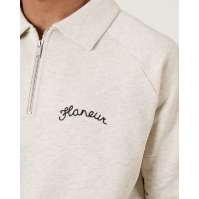 Flâneur Raglan Half Zip Sweater Cool Grey