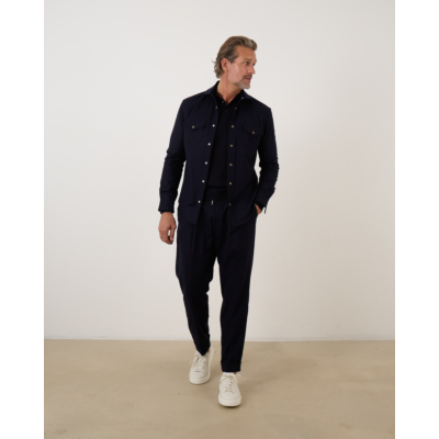 Marco Pescarolo Ribot Overshirt Navy