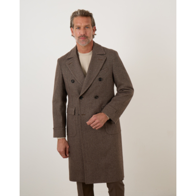 De Petrillo Zevallos Half Lange Jas Bruin