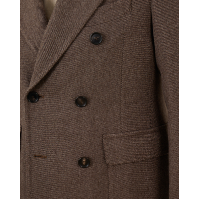 De Petrillo Zevallos Half Lange Jas Bruin